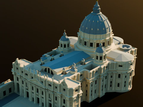 St Peter Basilica in vatican 3D Print Model