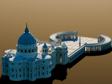 St Peter Basilica in vatican 3D Print Model