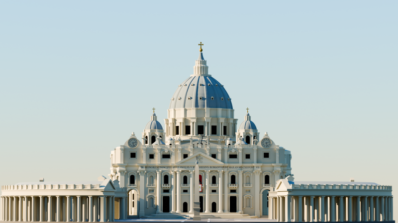 St Peter Basilica in vatican Modelo de impresión 3D .c4d .max .obj .3ds .fbx .stl .blend