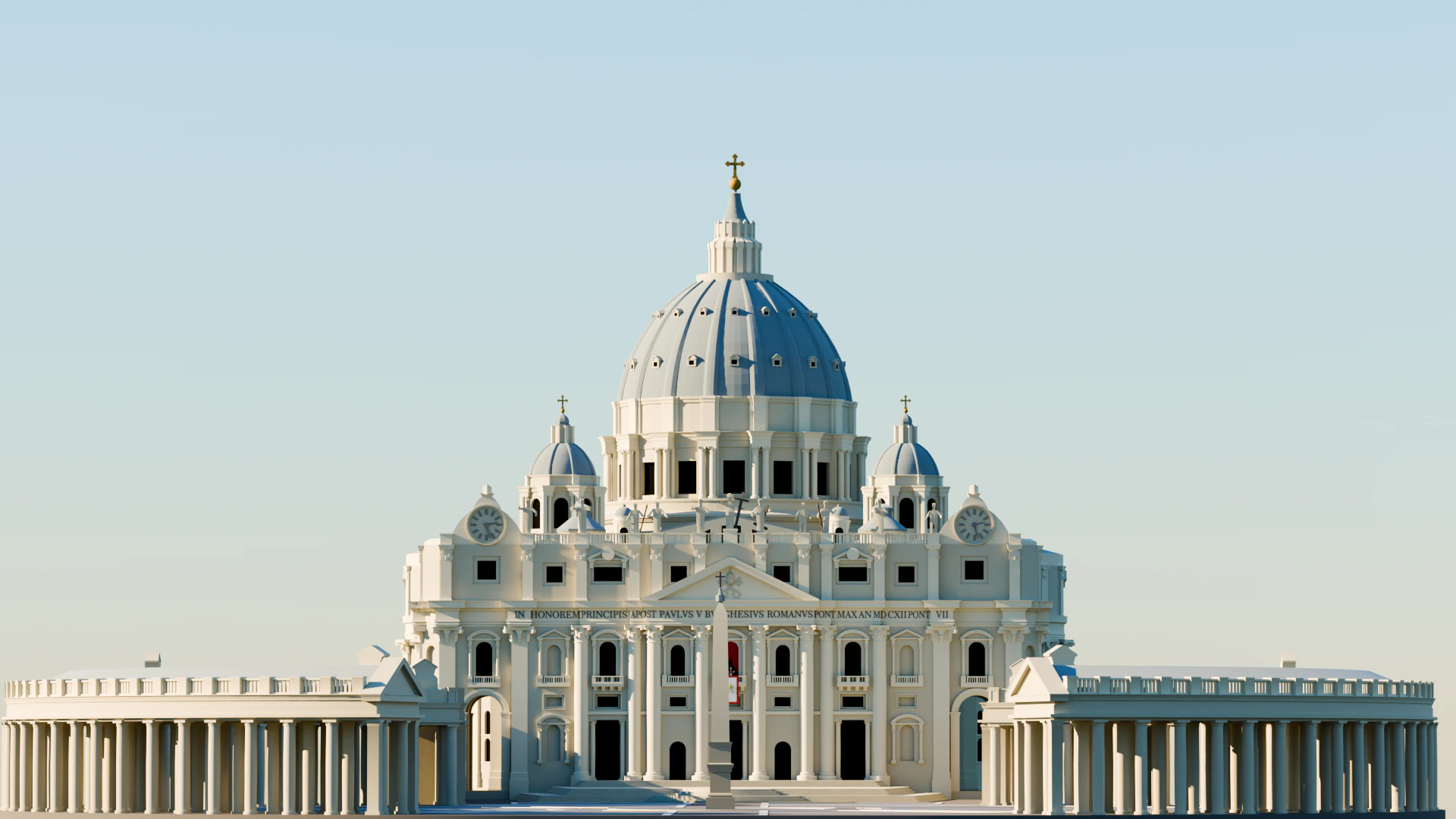 St Peter Basilica in vatican 3D Print Model .c4d .max .obj .3ds .fbx .stl .blend