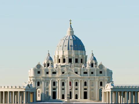 St. Peter Basilika im Vatikan 3D Druckmodell