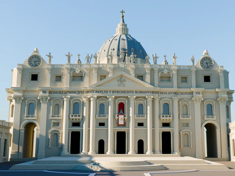St Peter Basilica in vatican 3D Print Model