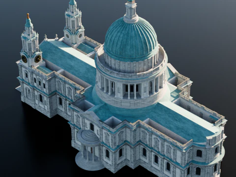 St Pauls Cathedral in London 3D Print Model