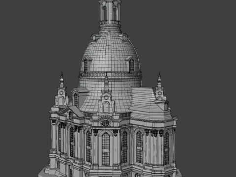 Frauenkirche in Dresden 3D Print Model