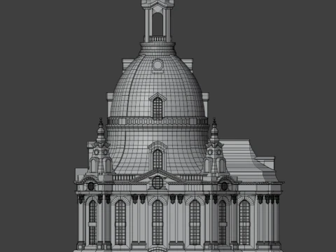 Frauenkirche in Dresden 3D Print Model