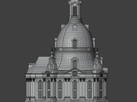 Frauenkirche in Dresden 3D Print Model