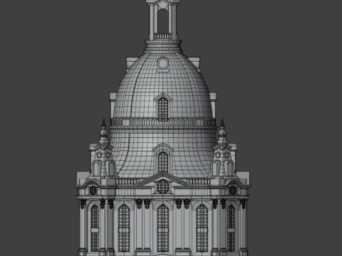 Frauenkirche in Dresden 3D Print Model