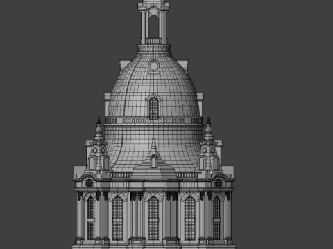 Frauenkirche in Dresden 3D Print Model