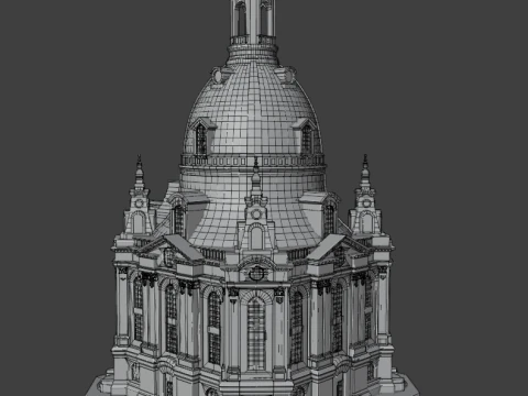 Frauenkirche in Dresden 3D Print Model