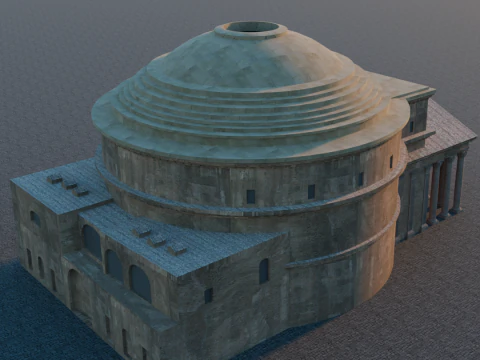 Pantheon in rome 3D Model
