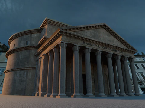 Pantheon in rome 3D Model