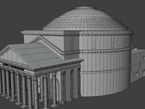 Pantheon in rome 3D Model
