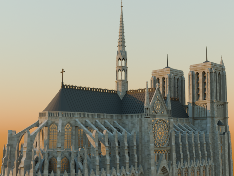 Notre Dame de Paris Modello 3D