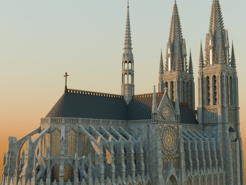 Notre Dame de Paris 3D Modell