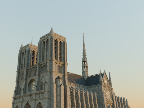 Notre Dame de Paris 3D Modell