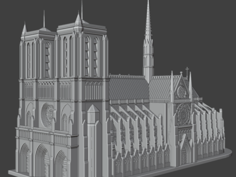 Notre Dame de Paris 3D Modell