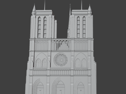 Notre Dame de Paris 3D Modell