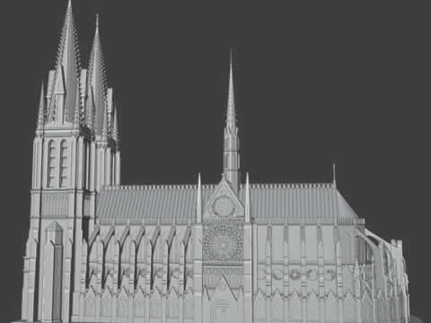 Notre Dame de Paris 3D Modell