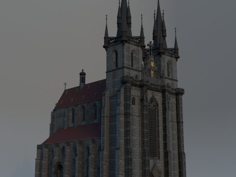 Church of Our Lady before Tn -handmade 3D प्रिंट मॉडल