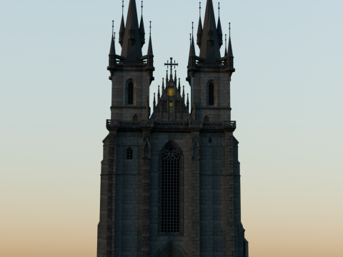 Church of Our Lady before Tn -handmade 3Dプリントモデル
