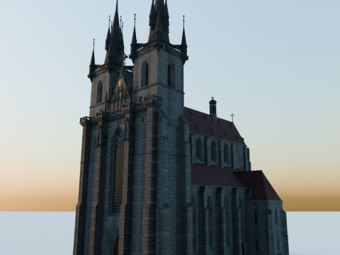 Church of Our Lady before Tn -handmade 3Dプリントモデル