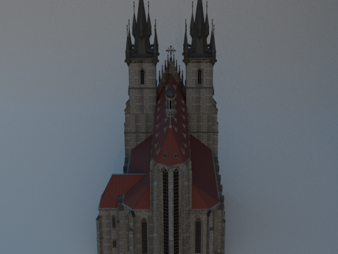 Church of Our Lady before Tn -handmade 3Dプリントモデル
