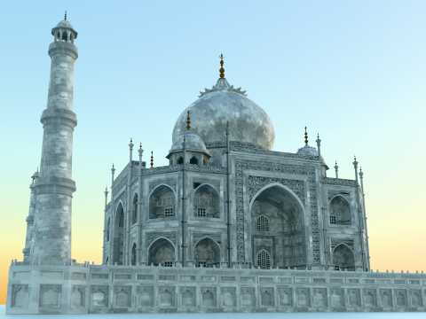 Taj Mahal -buatan tangan Model 3D