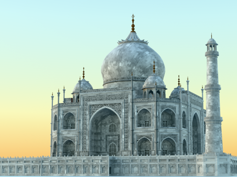 Taj Mahal -buatan tangan Model 3D