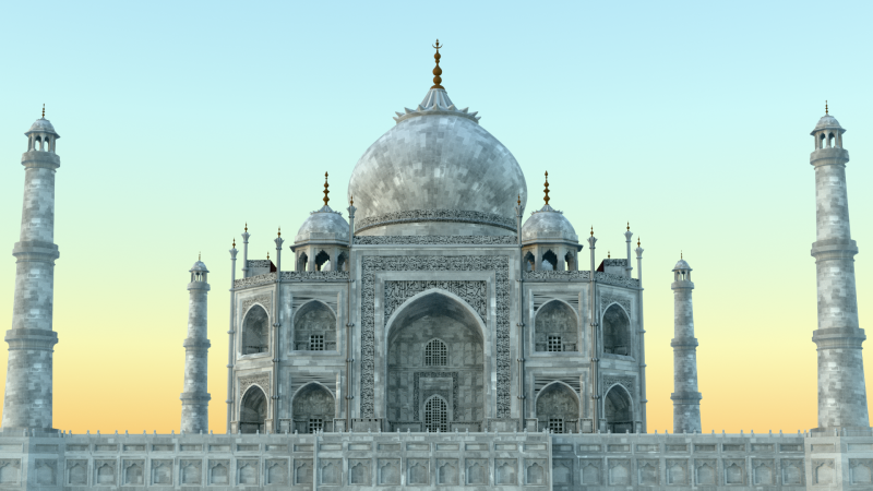 Taj Mahal -buatan tangan Model 3D .c4d .max .obj .3ds .fbx .stl .blend