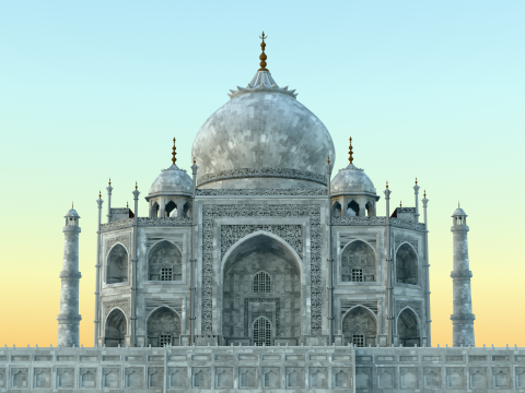 Taj Mahal: fatto a mano Modello 3D