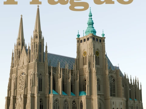 St Vitus Cathedral in Prague 3D Print Model