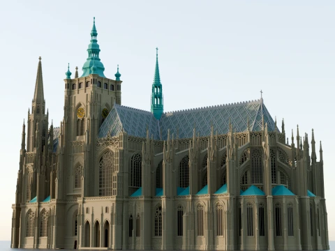 St Vitus Cathedral in Prague 3D Print Model