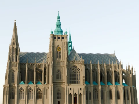 St Vitus Cathedral in Prague 3D Print Model