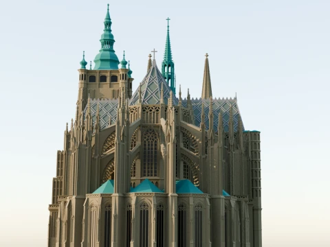St Vitus Cathedral in Prague 3D Print Model