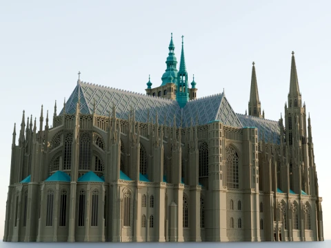 St Vitus Cathedral in Prague 3D Print Model