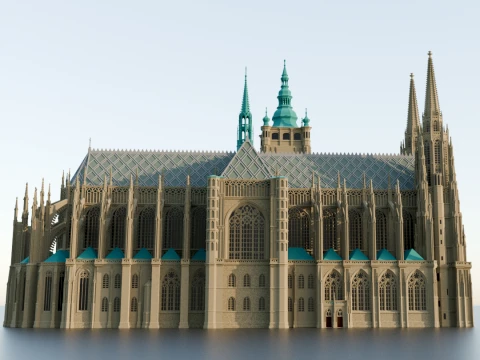 St Vitus Cathedral in Prague 3D Print Model