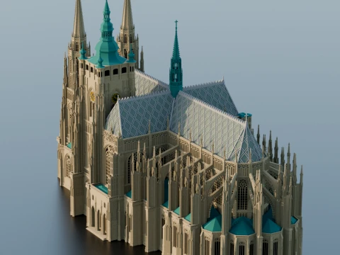 St Vitus Cathedral in Prague 3D Print Model