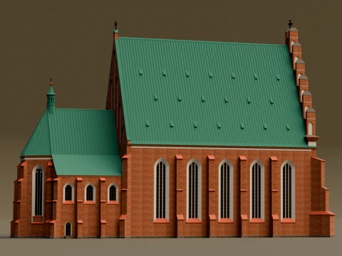 St Johns Archcathedral in Warsaw 3D Print Model