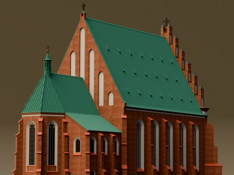 St Johns Archcathedral in Warsaw 3D Print Model