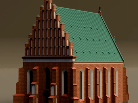 St Johns Archcathedral in Warsaw 3D Print Model