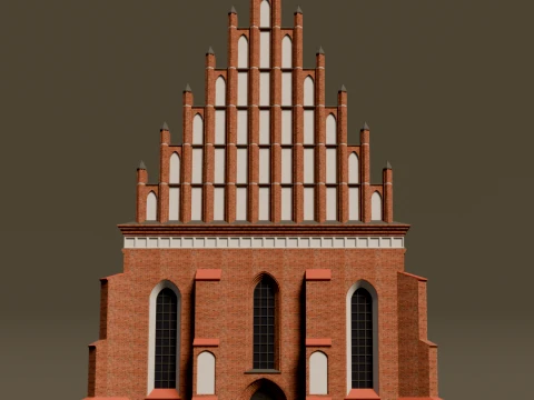 St Johns Archcathedral in Warsaw 3D Print Model