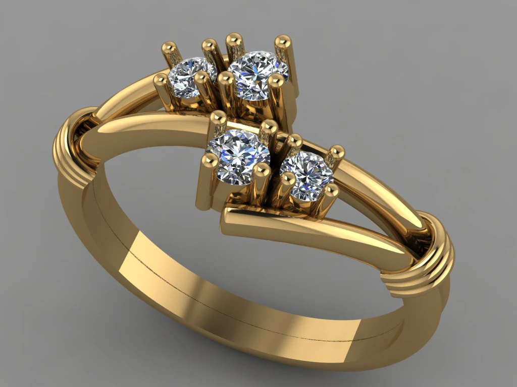 Anel feminino Modelo de Impressão 3D .c4d .max .obj .3ds .fbx .stl .blend 