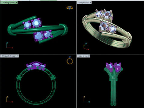 Anel feminino Modelo de Impressão 3D