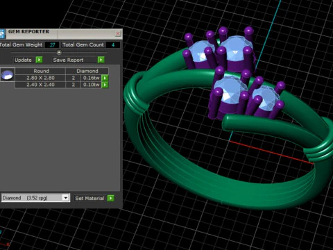 Anel feminino Modelo de Impressão 3D