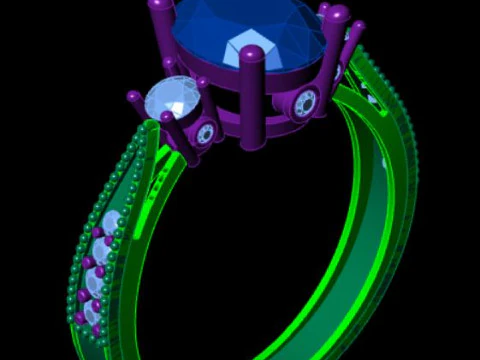 Anello da donna Modello di stampa 3D