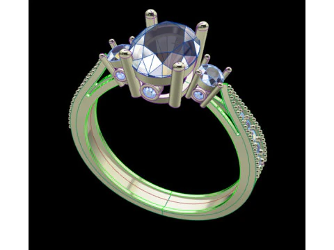 Anello da donna Modello di stampa 3D