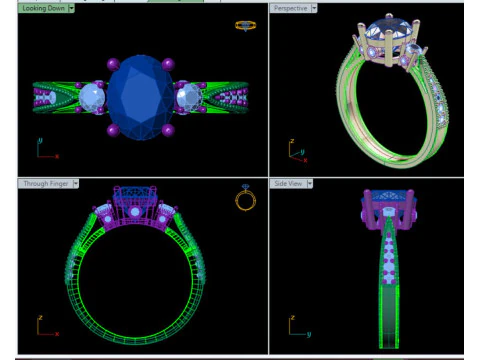 Anello da donna Modello di stampa 3D