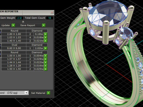 Anello da donna Modello di stampa 3D