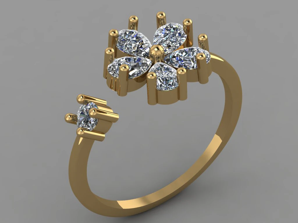 Anello da donna Modello di stampa 3D .c4d .max .obj .3ds .fbx .stl .blend 