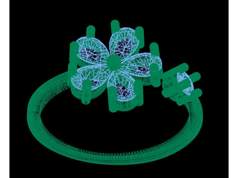 Women ring Model Cetak 3D